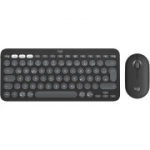 Logitech Pebble 2 Combo juhtmevaba klaviatuur ja hiir, Bluetooth, Easy Switch Windowsile, macOS-ile, iPadOS-ile, Chrome&rsquo;ile &ndash; saksa QWERTZ paigutus