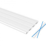 Deco Flair kahepoolne alumiiniumist kardinapuu, 3/4 tolli, 120 cm, valge