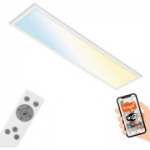 BRILONER Leuchten nutikas LED-laevalgusti, t&ouml;&ouml;tab Amazon Alexa, WiFi ja h&auml;&auml;ljuhtimisega, 1000 x 250 x 66 mm (7385-016)