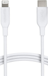 USB-C - Lightning laadimiskaabel iPhone 14/13/12/11/X/Xs/Pro/Pro Max/Plus/iPad jaoks, 1,8 m, valge.