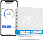 Nutikas WiFi termostaat - digitaalne seinak&uuml;te HomeKit, Siri, Google, Alexa jaoks - h&auml;&auml;ljuhtimine