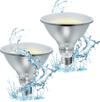 EACLL IP65 PAR38 E27 LED Cool White 18 W Halogen Bulb, Pack of 2, 1700 Lumens (A+ GRADE)