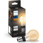 Philips Hue valge filamentlamp A60 nutipirn [E27 Edisoni kruvipesa] 7W vintage-stiilis sisevalgustuseks.