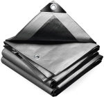 VOUNOT&reg; 240 g/m&sup2; pol&uuml;et&uuml;leenist presenning, veekindel, alumiiniumist aasadega, 4 x 8 m.