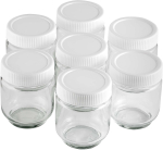 LACOR, 69244 &ndash; 7 l&auml;bipaistvast klaasist jogurtimasina topsid, BPA-vabad, 190 ml