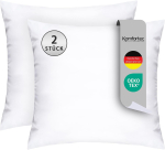 Komfortec padjad 40 &times; 40 cm, 2 tk komplekt, h&uuml;poallergeense kattega, 100% pol&uuml;esterkiud (valged)