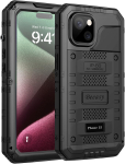 Beeasy &uuml;mbris iPhone 15-le, veekindel, p&otilde;rutuskindel, must.