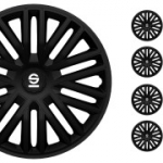 Sparco 4 rattakatte Bergamo 15-tolline must komplekt (A+ grade)