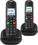Alcatel XL685 Duo juhtmeta DECT telefon (2 telefonitoru, must, suured nupud)