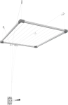 Cuncial-TZ 301051 &ndash; Pesukuivatusn&ouml;&ouml;r, lakke kinnitatav, alumiinium, valge, 100&ndash;160 x 78 cm