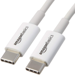 USB 2.0 USB-C - USB-C kaabel, 90 cm, s&uuml;learvutiga &uuml;hilduv, valge.