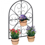 Relaxdays lillepoti alus 3 taimele, 60 x 43 x 14,5 cm