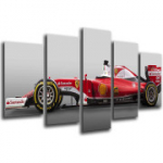 MULTI mitmeotstarbeline kunstiprint puidust alusel, Formula 1, Ferrari F1, Sebastian Vettel, 165 &times; 62 cm XXL