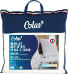 COLAS NORMAND kvaliteetsest geelperkalist 100% puuvillast padi, 60x60 cm, kaelatugi, m&auml;luvaht