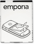 Emporia 1020 mAh Li-ION Battery &ndash; asendusaku mobiiltelefonidele, 1020 mAh, 3,7 V, Emporia Glam