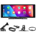 ESSGOO Apple CarPlay ja Android Car kaasaskantav autoraadio, 10,26-tollise puuteekraaniga