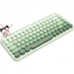 FELiCON Ajazz 308i retro juhtmevaba klaviatuur roheline &ndash; Bluetooth, QWERTY
