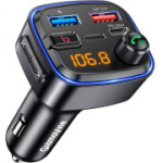 GizmoVine Bluetooth-autoadapter, juhtmevaba k&auml;ed-vabad k&otilde;nekomplekt, USB C QC PD 30W kiirlaadija