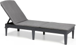 Keter Allibert Jaipur diivanvoodi padjaga, grafiithall, 58 x 187 x 29 cm (A GRADE)