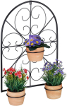 Relaxdays lillepoti alus 3 taimele, 60 x 43 x 14,5 cm