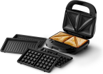 Philipsi v&otilde;ileivak&uuml;psetaja 5000 seeria 3 &uuml;hes, 750 W panini vahvliv&otilde;ileivak&uuml;psetaja, must/h&otilde;bedane (HD2350/80)(D Grade)
