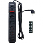 Plugger Black 5 pistikupesaga pikendusjuhe 16A, 1,4 m, 2300 W
