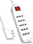 V-TAC Power Strip koos l&uuml;litiga ja 1,5 m kaabliga - 5 pistikupesa 10/16 Amp Bipasso 2P+T - 16A pistikuga - Pistikupesa kodukontorisse - valge