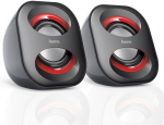Hama Sonic Mobil 183 arvutik&otilde;larid must/punane &ndash; 3 W USB-toitega