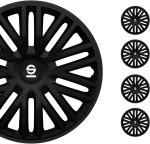 Sparco 4 rattakatte Bergamo 15-tolline must komplekt (A+ grade)