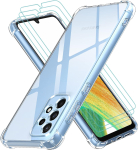 ivoler l&auml;bipaistev kate Samsung Galaxy A33 5G jaoks, 2 karastatud klaasiga, TPU-st, kriimustuskindel