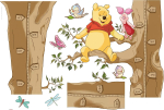 Komar Disney Deco Sticker Winnie The Pooh, 100 x 70 cm (A+ Grade)