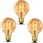 NUODIFAN Vintage Edison LED E27 pirn, 5W, soe valge 2700K, 3 tk pakis