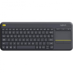 Logitech K400 Plus juhtmevaba puutetundlik klaviatuur telerile koos lihtsate meediumijuhtimisfunktsioonidega, QWERTY