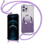 Phoona magnetiline iPhone 12 Pro Maxi &uuml;mbris, &uuml;hildub MagSafe'iga, s&auml;delev, lilla.