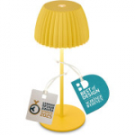 BRILONER Riffle Mini IP44 juhtmevaba LED-laualamp, 8,5 x 20 cm, kollane