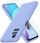 Oureidoo Xiaomi Redmi 10 &uuml;mbris, 3 kaitseklaasiga, &otilde;huke ja kerge, l&ouml;&ouml;gikindel, lavendellilla lilla