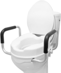 PEPE Mobility t&auml;iskasvanute WC-istme t&otilde;stepadi k&auml;etugedega (10 cm), k&otilde;rgendatud WC iste kaanega (A-klassi)