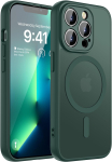 KPPIT magnetiline &uuml;mbris iPhone 13 Pro 6.1-tollisele telefonile, MagSafe'iga &uuml;hilduv, tumeroheline.