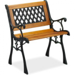 Relaxdays aia tool puidust ja malmist, 73 x 62 x 52,5 cm, naturaalne/must (A+ GRADE)
