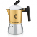 Mokka kohvimasin Le Offitek ORZE'TEK 2 TZ, induktsioon, 2 tassi jaoks, kuldne