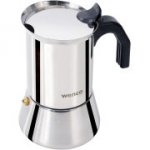Wenco Premium Espressokeetja, 4 tassi, 500 ml, sobib k&otilde;ikidele pliitidele, roostevaba teras, h&otilde;bedane v&auml;rvus