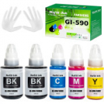 FANSHENG tint, mis &uuml;hildub Canon GI-590 GI-490 printeritega, 5 tk.