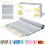 SOLTAKO Fouta Plage Fouta XXL rannar&auml;tik liivakaitsega, 300 x 200 cm
