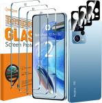 Qsm Qam komplekt, mis koosneb 3 kaitseprillist Xiaomi Redmi Note 12 Pro 5G jaoks (4G-&uuml;hilduv) ja 3 kaitseprillist kaamerale