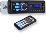 Auto autoraadio, 1 DIN, 4x45W, Bluetooth 5.0, AUX funktsioon, MP3-m&auml;ngija ja 2x USB, FM, 7 v&auml;rvi, kaugjuhtimispult, LCD-ekraan, iOS ja Android