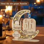 ARTREE puidust ramadaanikalender LED-taustvalgustusega,
