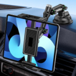 GlasFlengthi tahvelarvuti- ja telefonialus iminapaga auto armatuurlauale, sobib 4,7&ndash;9,7-tollistele seadmetele, 360&deg; p&ouml;&ouml;rlemine, auto ja kontori jaoks, must