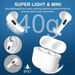Juhtmevabad Bluetooth-k&otilde;rvaklapid Bluetooth 5.4, ENC m&uuml;rasummutusega mikrofoniga, kuni 48 tundi t&ouml;&ouml;aega, iOS/Samsung/Android seadmetele (Apple&rsquo;i disain)