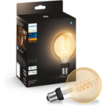 Philips Hue valge filamentlamp Retro E27 G125 globe pirn t&ouml;&ouml;tab Alexa nutivalgustusega