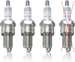 Bosch Automotive WR7DC (+1) - Nickeli s&uuml;&uuml;tek&uuml;&uuml;nlad - 3 tk pakk (A+ KVALITEET)